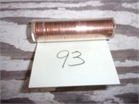 Roll of 1966 Can pennies, uncirculated