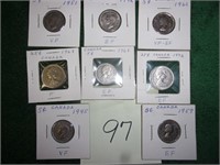 8 Can coins, 6 nickels, 2 quarters
