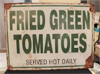 31 1/2 by 23 1/2in metal Fried Green Tomatoes sign