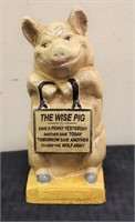 Cast iron Wise Pig bank