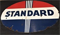 Early Standard 5x7ft dbl side porcelain gas sign
