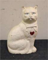 Vintage cast iron cat penny bank
