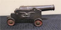Vintage cast iron cannon, 6 1/2in
