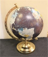Dark blue globe on gold base