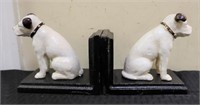 Pair of cast iron dog bookends