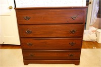 Vintage 4 Drawer Wood Dresser