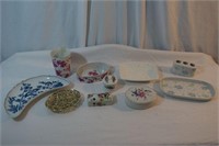 Ceramic Trinket Trays, Soap Dishes, Pill Boxes