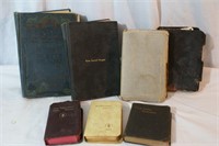 Collection of Seven Vintage Bibles