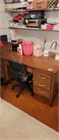 NCR OAK DESK AND MODERN DESK CHAIR CONTENTS