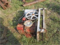 1 cyl gas eng with air compressor and tank,