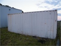 STEEL SHIPPING CONTAINER: 20' x 8' wide x 93" tall