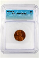 1953-S Cent ICG MS-68 RED