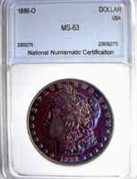 1886-O Morgan NNC MS-63 $3,500 GUIDE