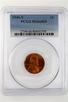 1946-S Cent PCGS MS-66 RED