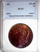 1889 MORGAN NNC MS-65+ LIST FOR $425