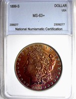1899-S Morgan NNC MS-63+ $850 GUIDE