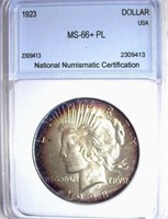 1923 Peace NNC MS-66+ PL? $775 GUIDE FOR 66+