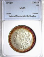 1878 8TF Morgan NNC MS-63 $500 GUIDE