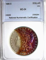 1886-S Morgan NNC MS-64 $1000 GUIDE