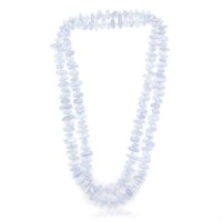 45 in Knotted Blue Lace Agate Long Necklace