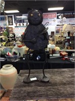 Metal cat and fiddle decor
