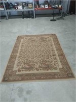 Tan Floral Area Rug