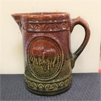 Vintage stoneware pitcher w/ cows