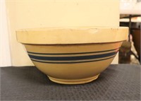 Vintage blue striped mixing bowl, see photos