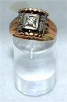 Vintage 14K & Diamond Ring ~ 4.6 grams