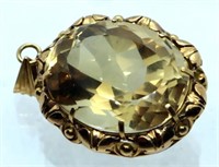 Yellow Stone in 14K Bezel