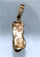 14K Gold Nugget Charm ~ 8.5 grams