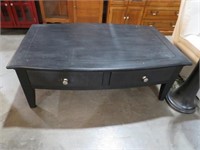 PAINTED WOOD (2) DRAWER COFFEE TABLE