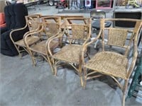 (4X) BAMBOO WOVEN CHAIRS