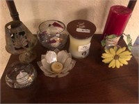 4 Candles with Candleholders