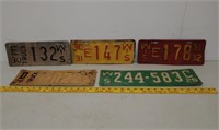 5 1920s & 30s WI license plates