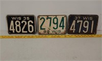 3 1930s Experimental WI plates
