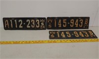 3 1924 & 27 WI license plates (1 pair)