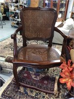 Pair of Italian made double caned chairs