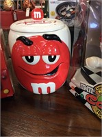 Red M&M cookie jar