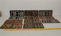 11 1933 & 35 WI license plates (5 pair)