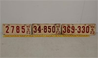 3 1923 WI license plates