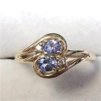 $1000 14K  Tanzanite(0.15ct) Diamond(0.02ct) Ring