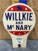 METAL WILLKIE & MCNARY LICENSE PLATE TOPPER