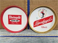 LEINENKUGEL'S & RHEINGOLD BEER TRAYS