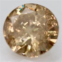 $22429 IGL 3.28 ct Round Brilliant Brown Diamond