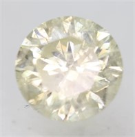 Certified 0.91 ct Round Brilliant Yellow Diamond