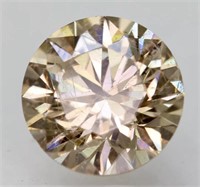 Certified 1.02ct VS1 Round Brilliant Brown Diamond