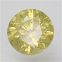 Certified 1.00 ct Round Brilliant Yellow Diamond