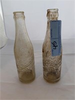 2 - Dr Pepper vintage bottles