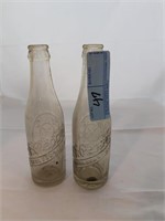 2 - Dr Pepper vintage bottles